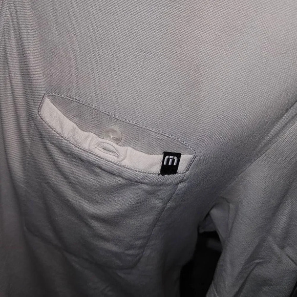 Travis Mathew Mens‎ Gray White Polo Shirt Large - Picture 3 of 6